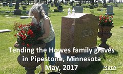 The first stop on our trek west in the motorhome in 2017 was Pipestone, Minnesota to tend the family graves for Memorial Day. 